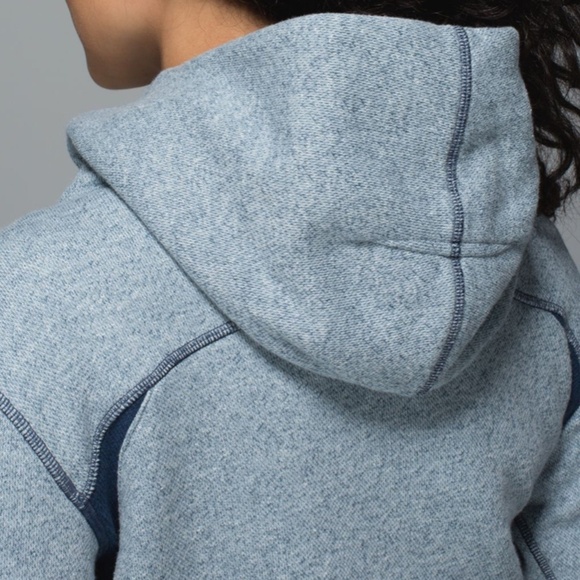 Lululemon On The Daily Hoodie Heathered Poseidon / Heathered Denim Poseidon - 2 - Picture 5 of 16